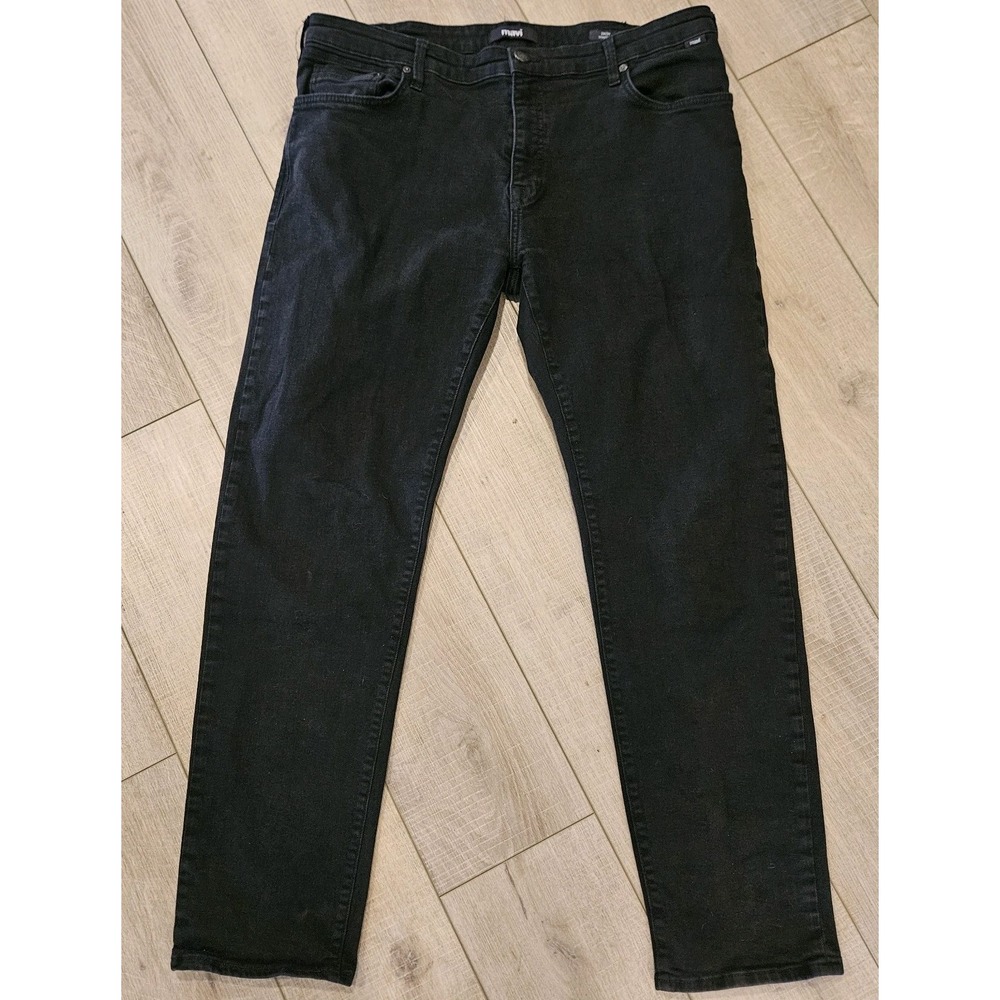 Mavi Mens Zach Straight Leg Jeans Size 40 Black 31"‎ Inseam Stretch